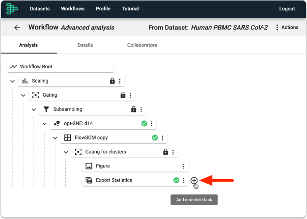 Adding a New Child Task in Compact View