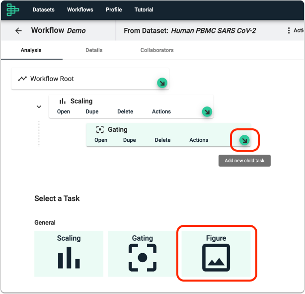Figure task in task selector