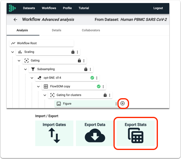 Add a Export Statistics task to your workflow