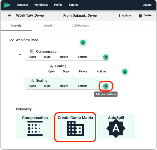 Add Create Comp Matrix Task
