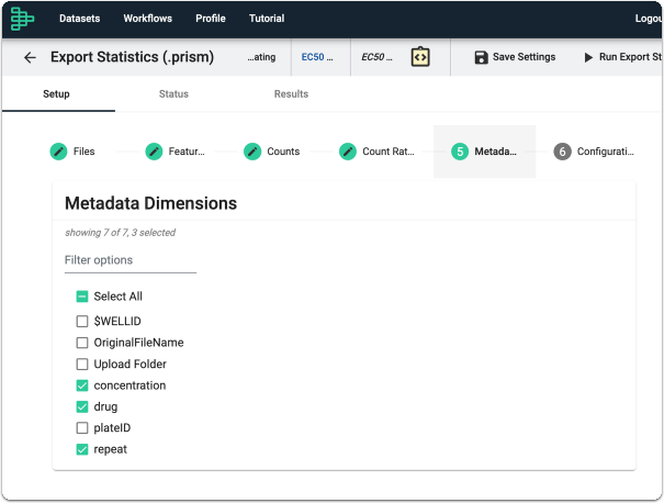 Select your Metadata