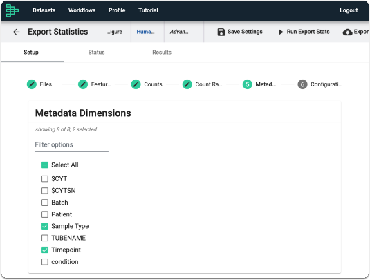 Select your Metadata