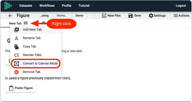 convert to canvas mode