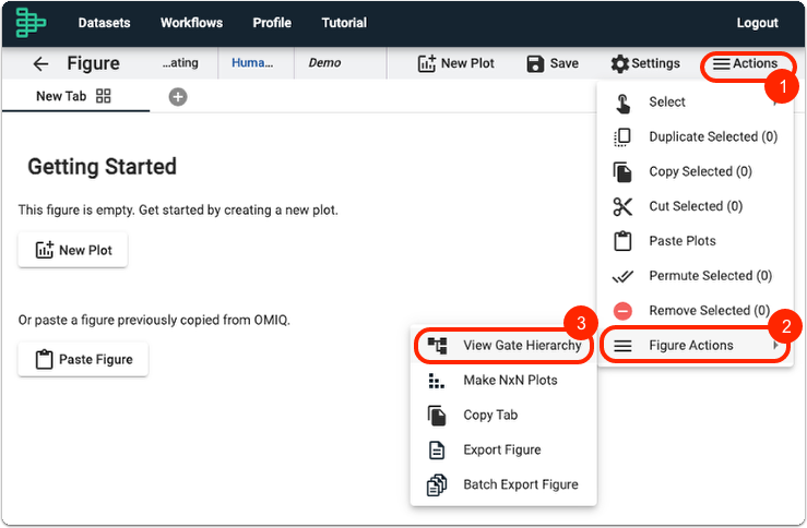 View Gate Hierarchy button in Figure