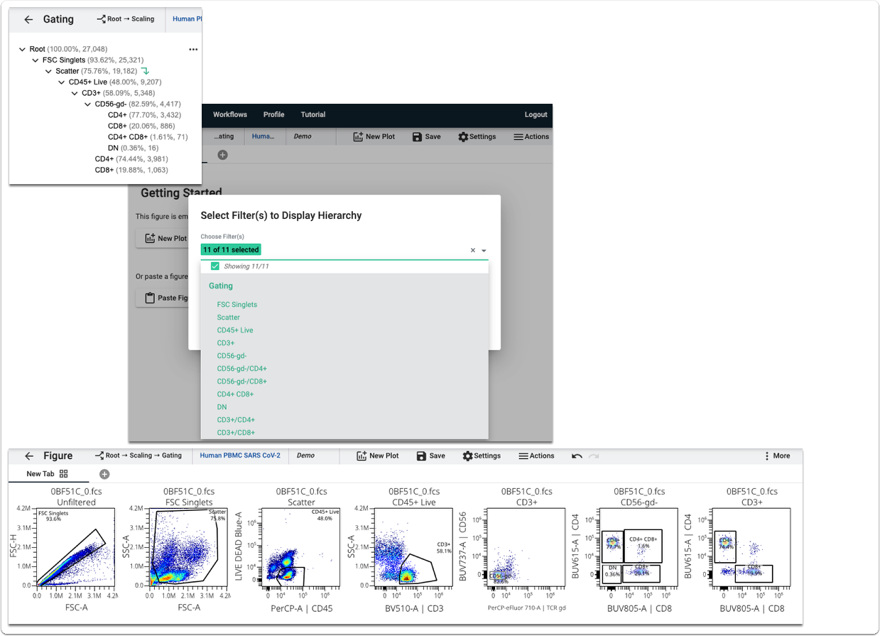 show only final step example in view gating hierarchy