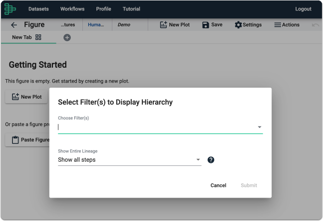 Filter options for view gate hierarchy